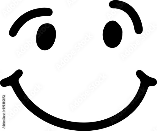 Hand Drawn Smiling Face Vector