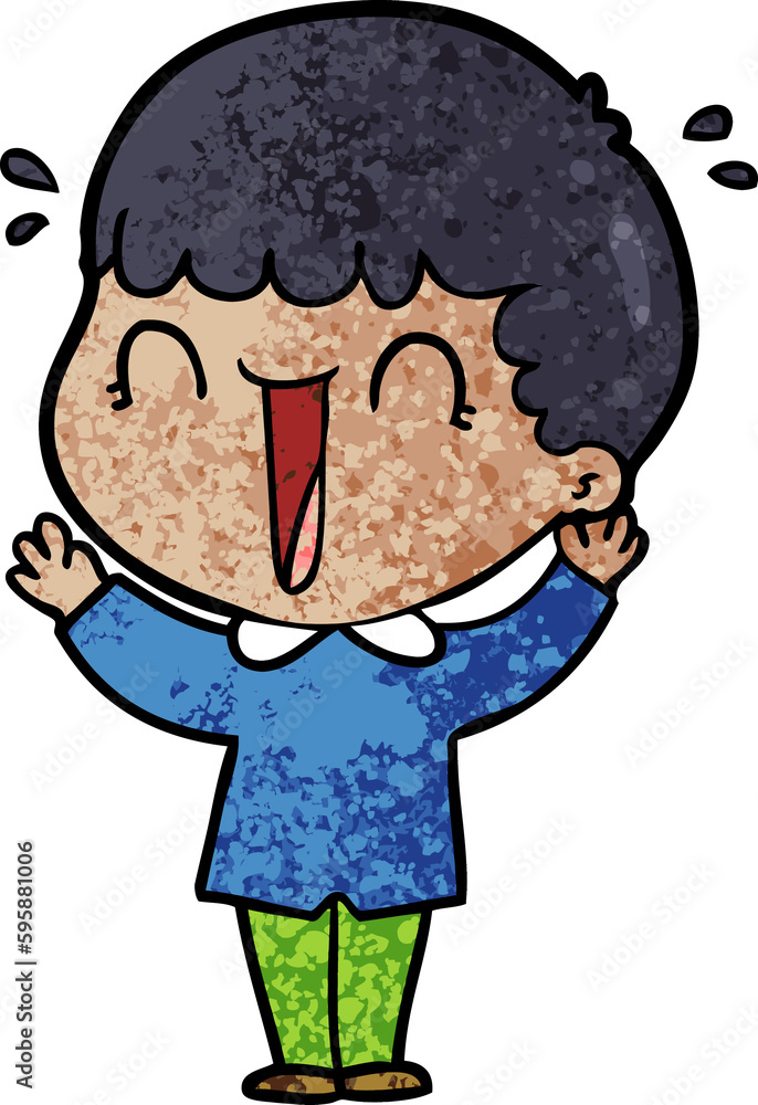 Fototapeta premium laughing cartoon man