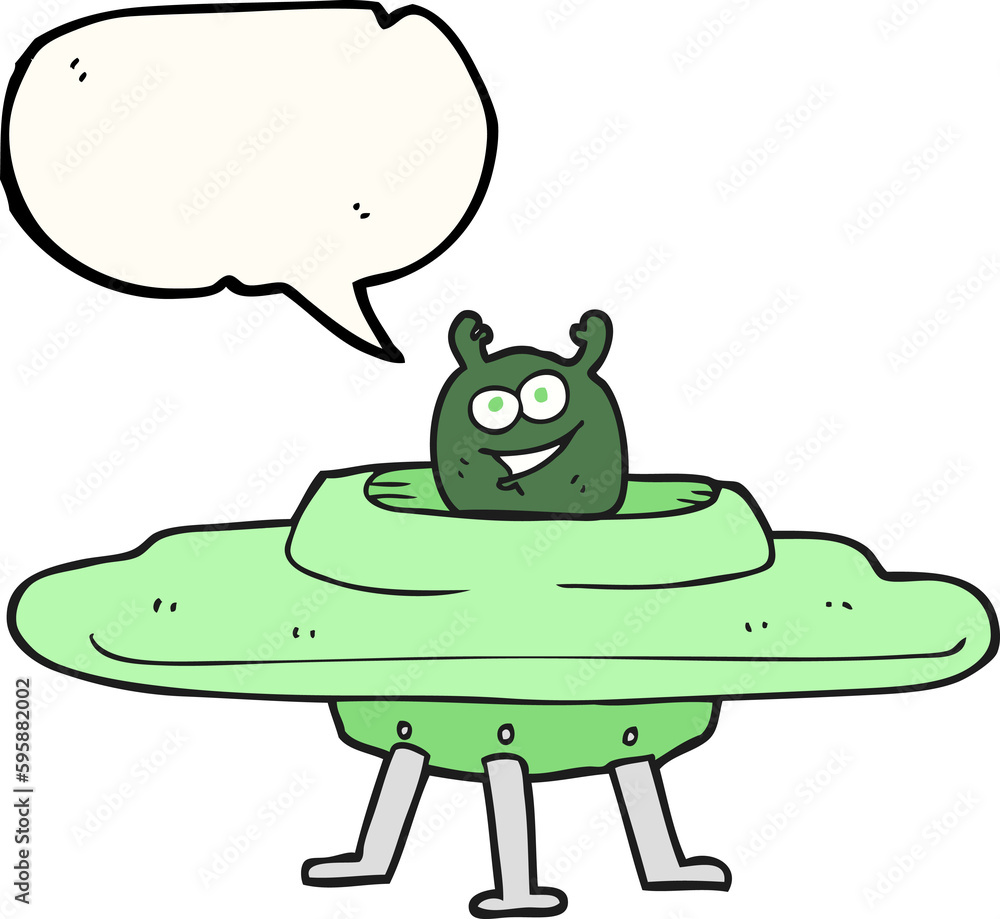 freehand drawn speech bubble cartoon spaceship freehand drawn speech bubble cartoon spaceship