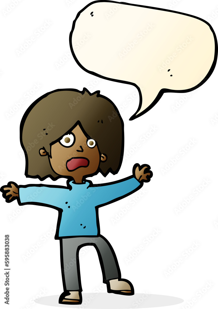 cartoon scared person with speech bubble cartoon scared person with speech bubble