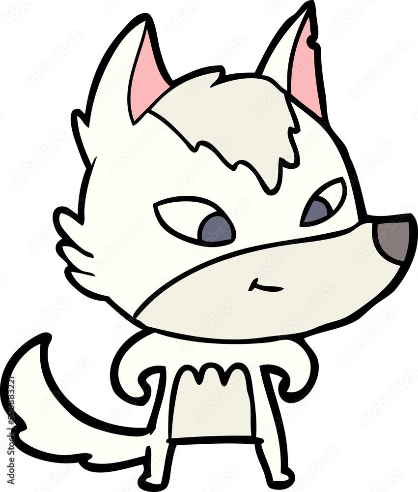 friendly cartoon wolf friendly cartoon wolf