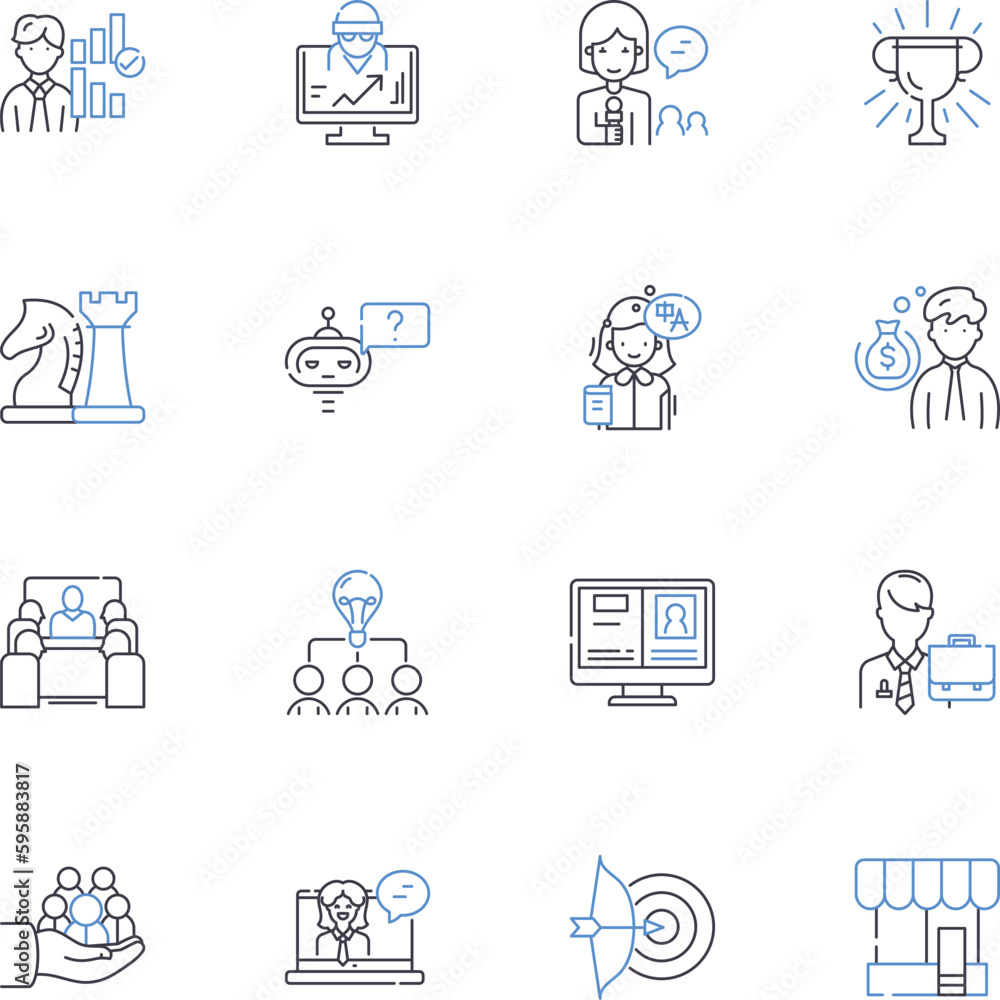 Leadership guidance line icons collection. Mentorship, Direction, Coaching, Empowerment, Influence, Vision, Strategy vector and linear illustration. Accountability,Support,Inspiration outline signs Leadership guidance line icons collection. Mentorship, Direction, Coaching, Empowerment, Influence, Vision, Strategy vector and linear illustration. Accountability,Support,Inspiration outline signs