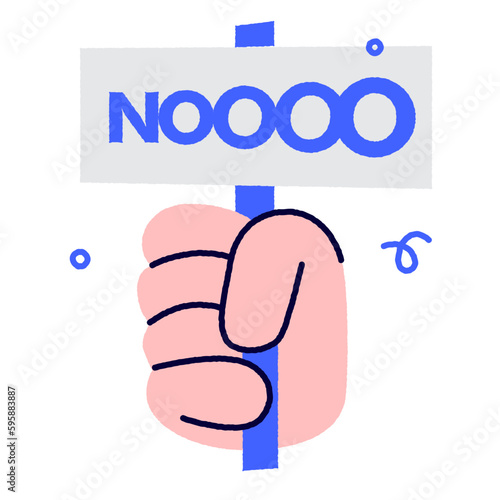 NO hand sign
