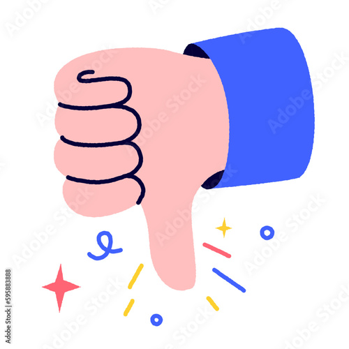Reverse thumb down