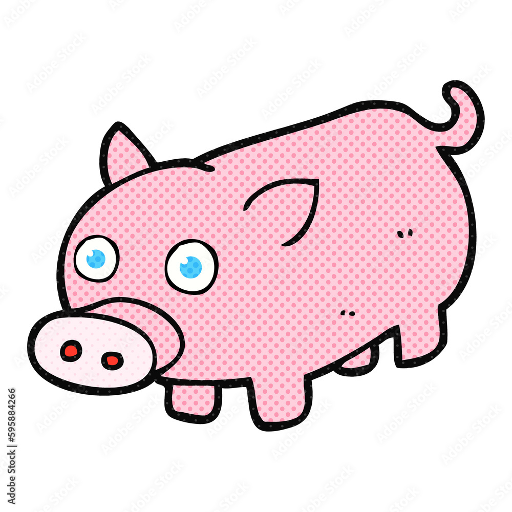 freehand drawn cartoon piglet freehand drawn cartoon piglet