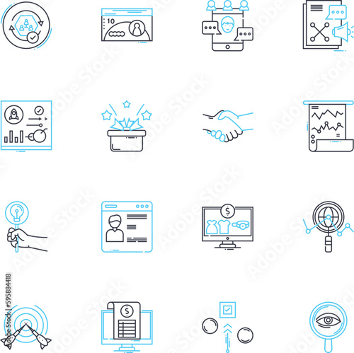 Healthcare reform linear icons set. Reform, Affordable, Accessible, Insurance, Medicaid, Medicare, Prescription line vector and concept signs. Cost,Quality,Coverage outline illustrations