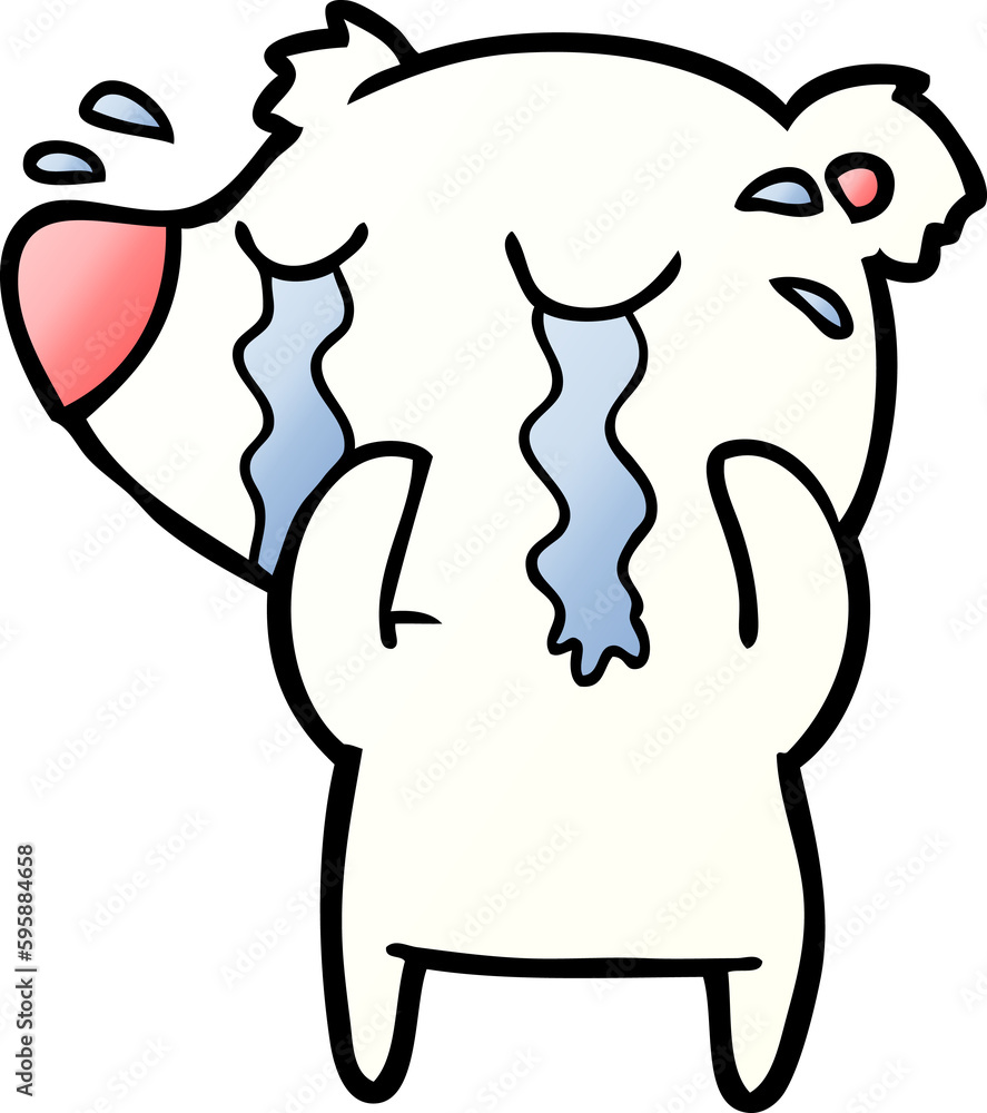 sad little polar bear cartoon sad little polar bear cartoon