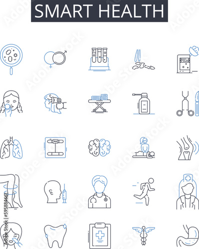 Smart health line icons collection. Baby, Delivery, Birth, Labor, Newborn, Motherhood, Pediatrician vector and linear illustration. Nursery,Obstetrics,Postpartum outline signs set