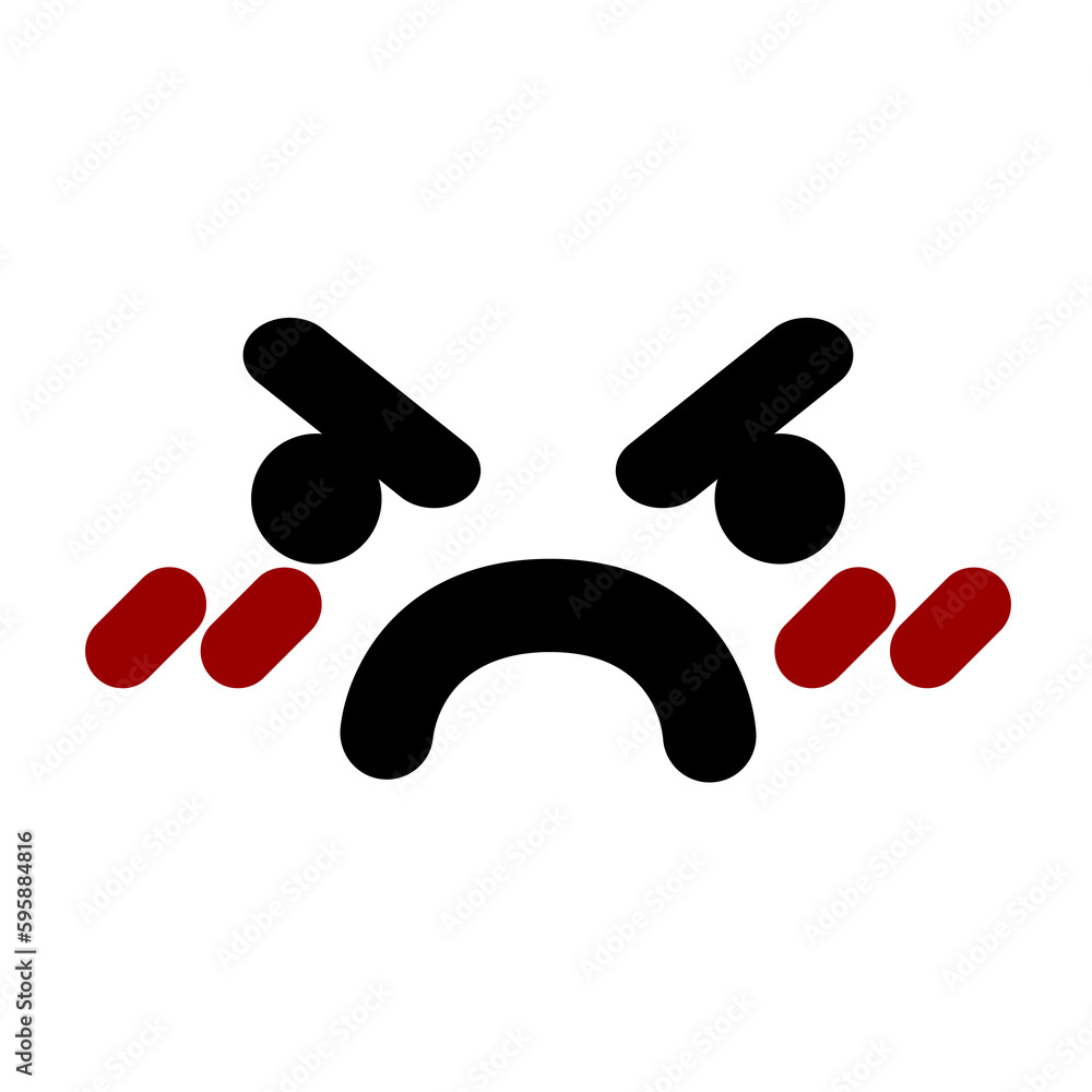 annoyed emoticon face icon annoyed emoticon face icon