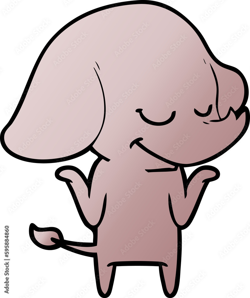 cartoon smiling elephant