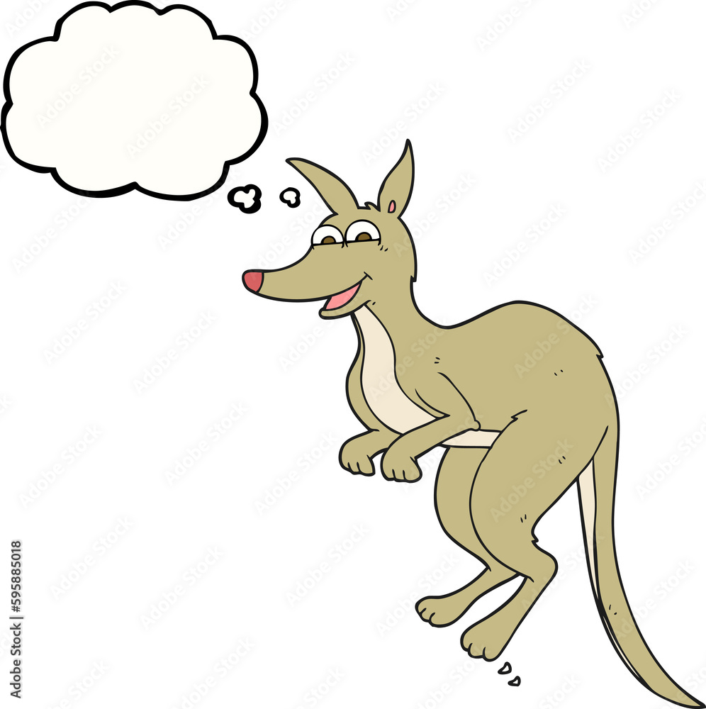 freehand drawn thought bubble cartoon kangaroo freehand drawn thought bubble cartoon kangaroo
