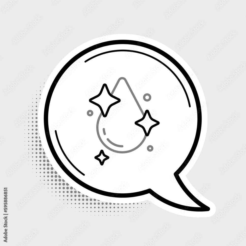 Line Water drop icon isolated on grey background. Colorful outline concept. Vector Line Water drop icon isolated on grey background. Colorful outline concept. Vector