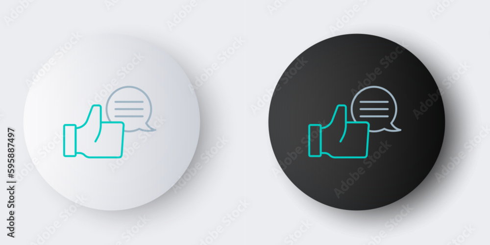 Line Consumer or customer product rating icon isolated on grey background. Colorful outline concept. Vector Line Consumer or customer product rating icon isolated on grey background. Colorful outline concept. Vector