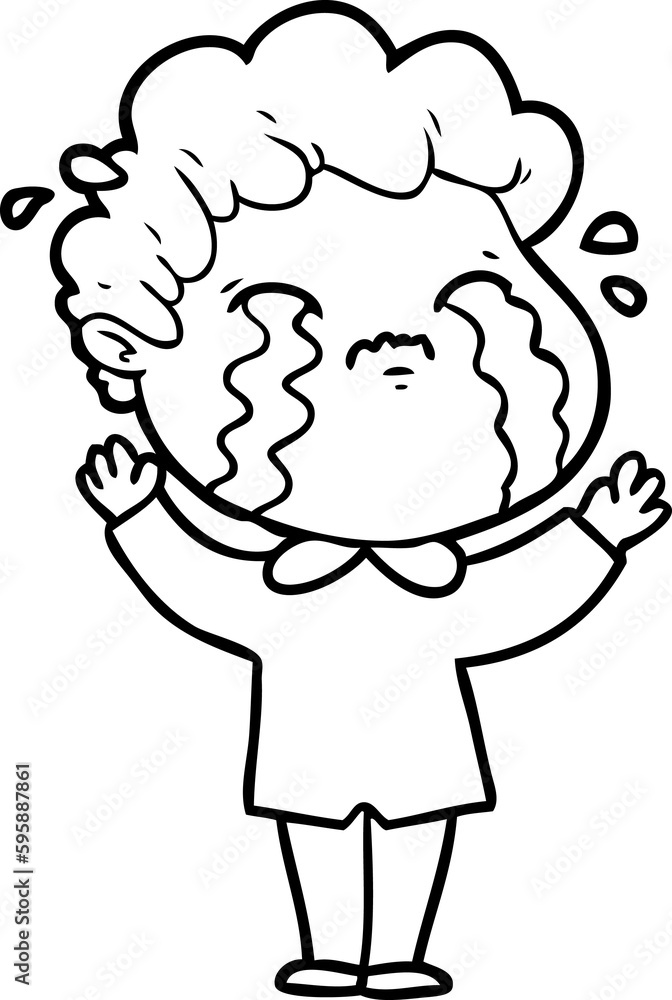 cartoon man crying cartoon man crying