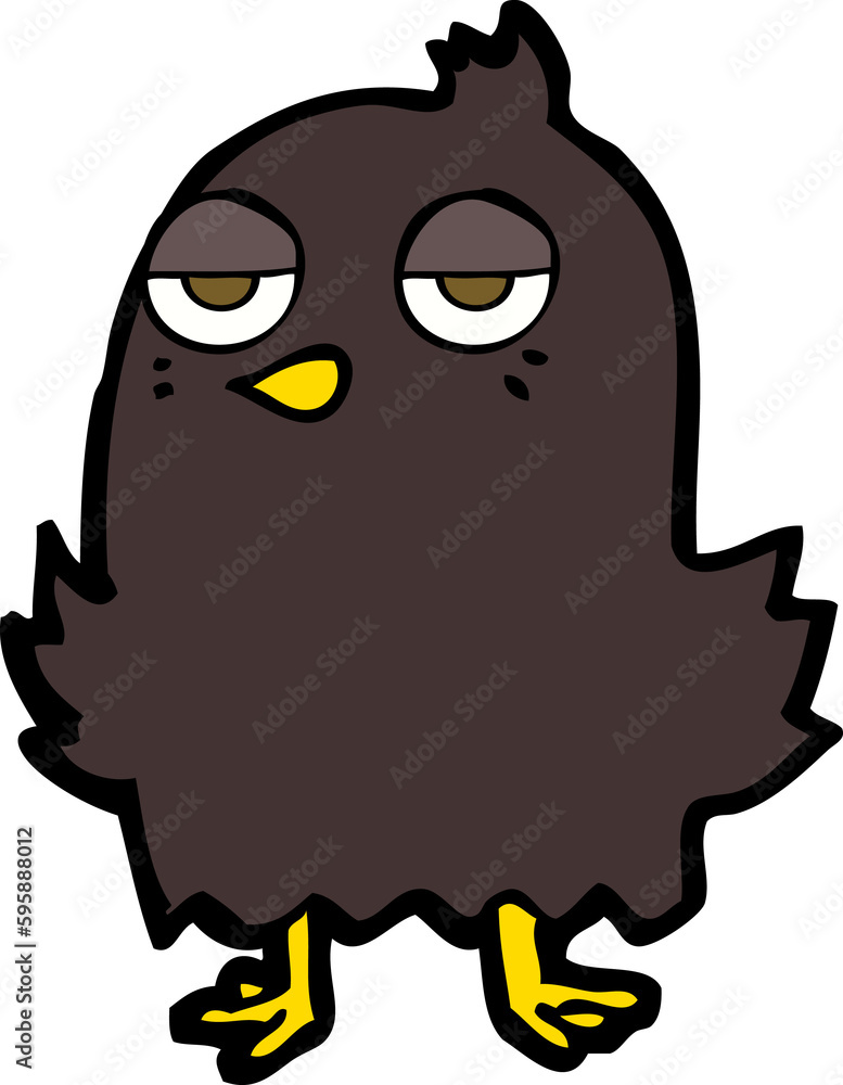 cartoon bored bird cartoon bored bird