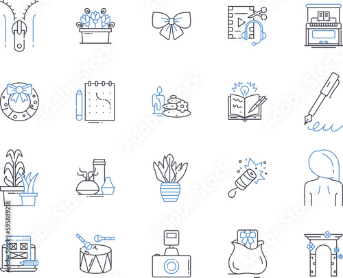 Unique creation line icons collection. Innovation, Creativity, Uniqueness, Originality, Ingenuity, Novelty, Imagination vector and linear illustration. Inventiveness,Artistry,Vision outline signs set