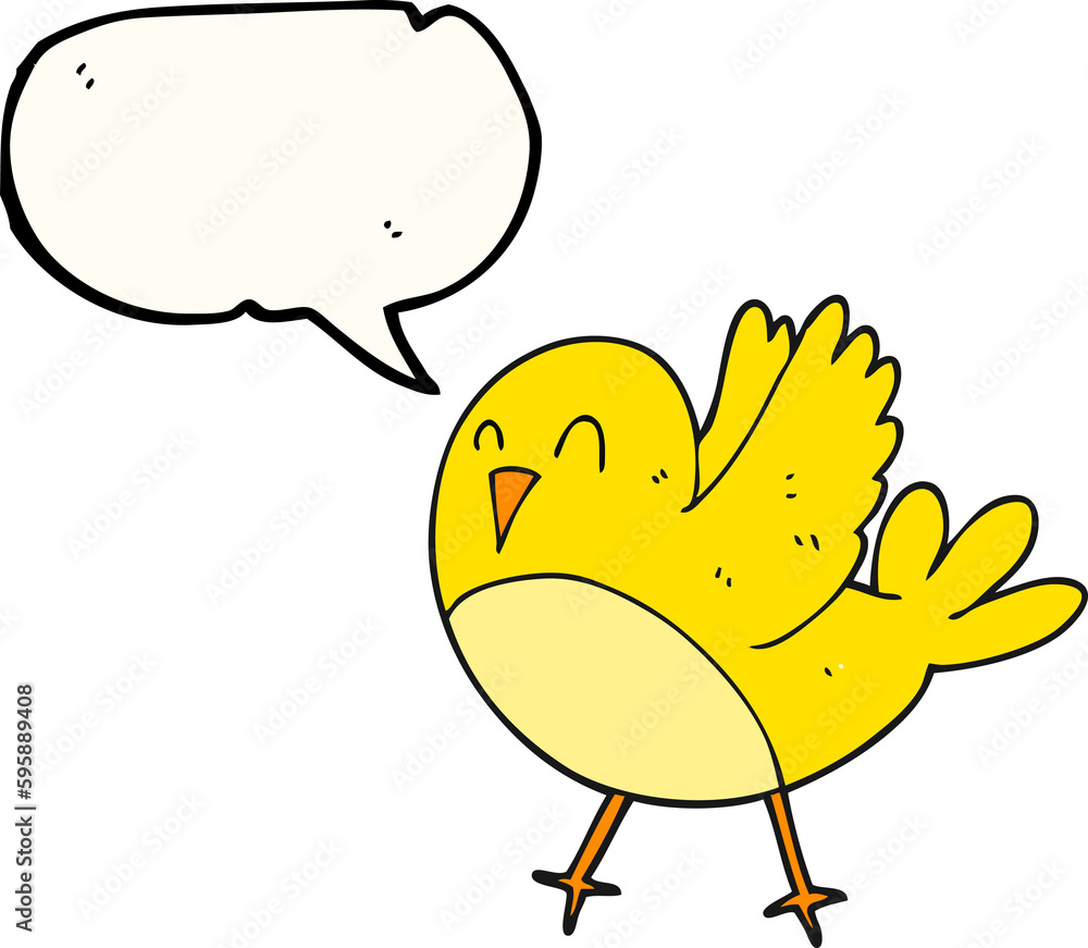 freehand drawn speech bubble cartoon bird freehand drawn speech bubble cartoon bird