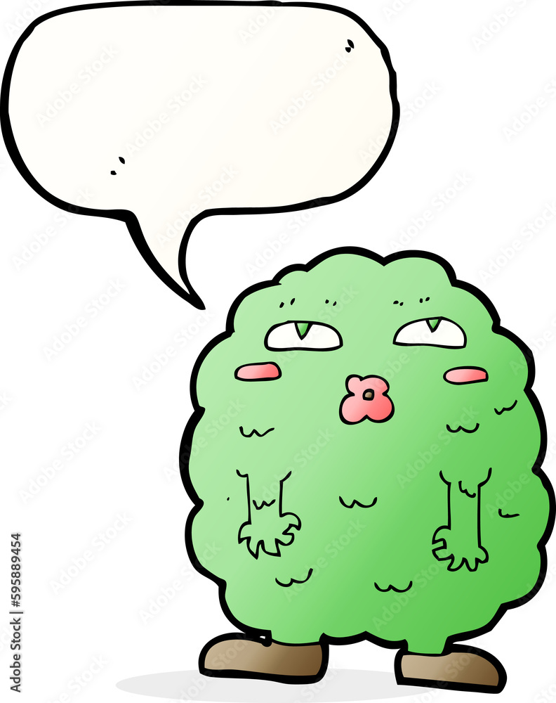 funny cartoon monster with speech bubble funny cartoon monster with speech bubble