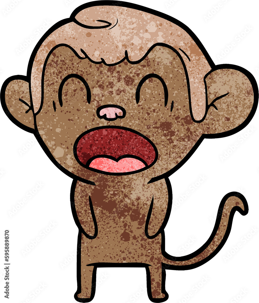yawning cartoon monkey yawning cartoon monkey