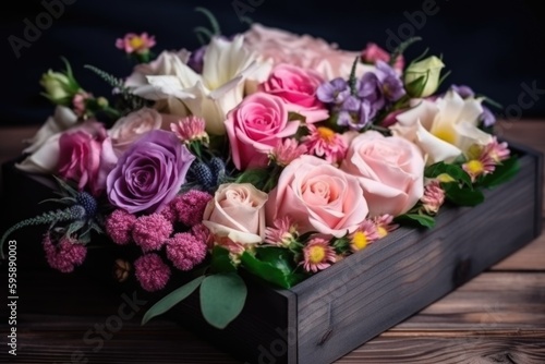 bouquet of roses  ai generative
