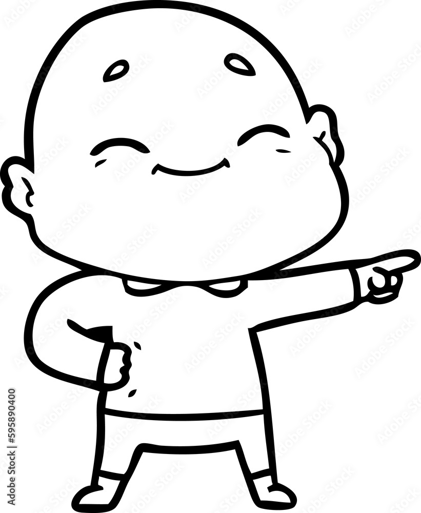 happy cartoon bald man happy cartoon bald man