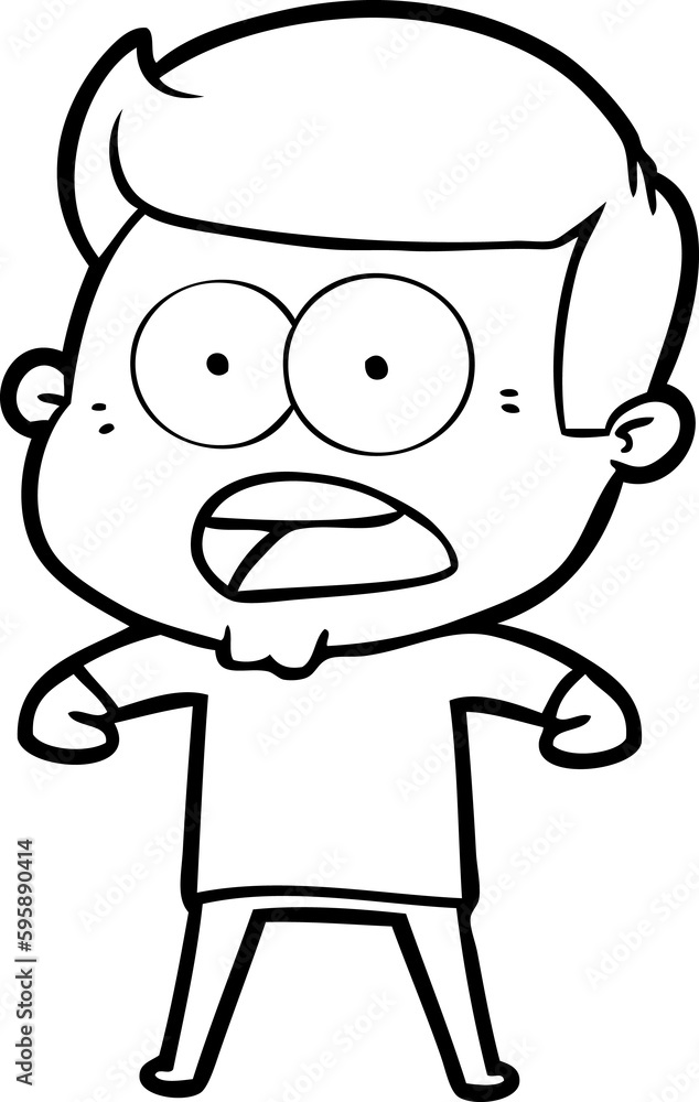 cartoon shocked man cartoon shocked man