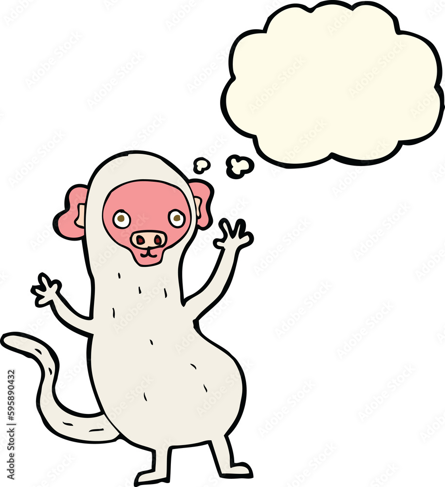 cartoon monkey with thought bubble cartoon monkey with thought bubble