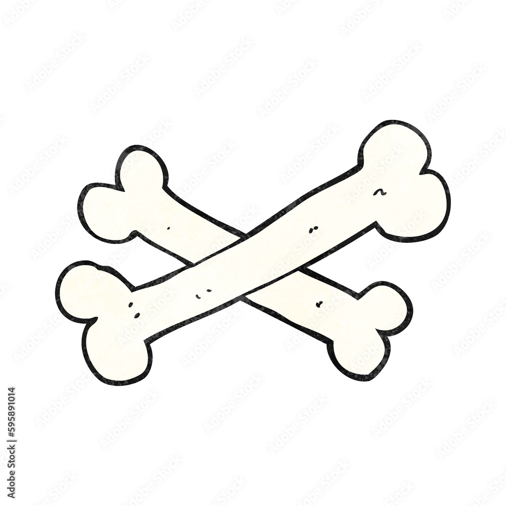 freehand textured cartoon bones freehand textured cartoon bones