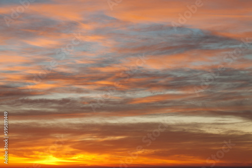 Sunrise sky over the sea