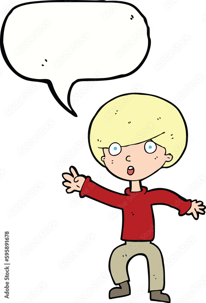 cartoon panicking boy with speech bubble cartoon panicking boy with speech bubble