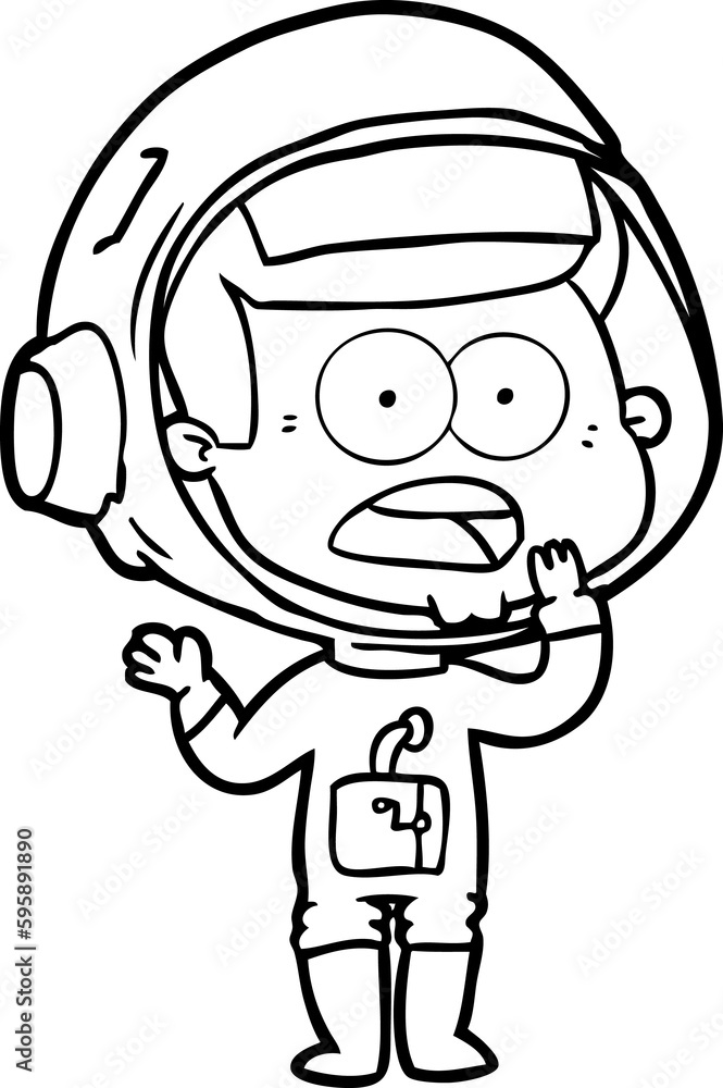 cartoon surprised astronaut cartoon surprised astronaut