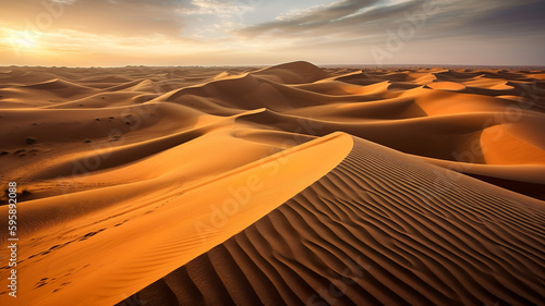 Sand dunes in the desert, Generative AI