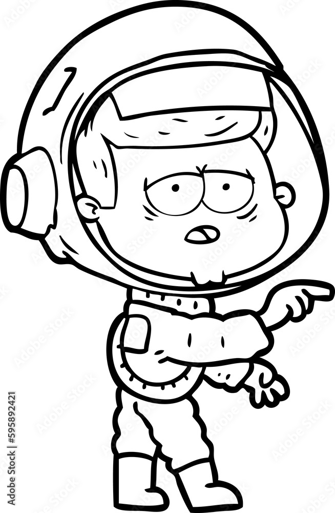 cartoon tired astronaut cartoon tired astronaut