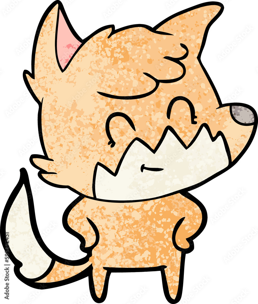 cartoon friendly fox cartoon friendly fox