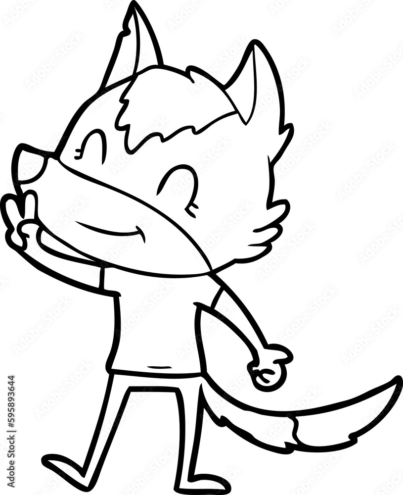 friendly cartoon wolf friendly cartoon wolf