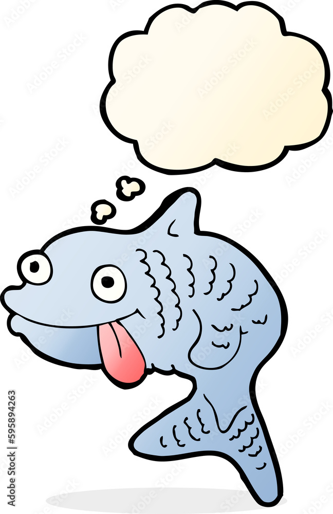 cartoon fish with thought bubble cartoon fish with thought bubble