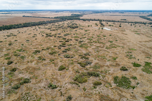 Dry paddock land before getting prepared for farming. photo