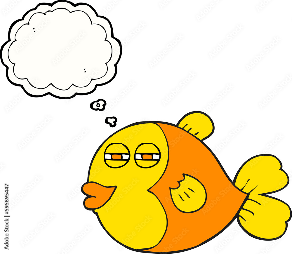 freehand drawn thought bubble cartoon fish freehand drawn thought bubble cartoon fish