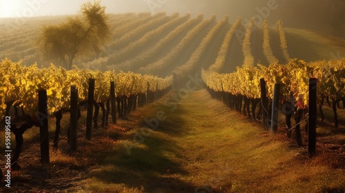 vineyard in region, ai genrative