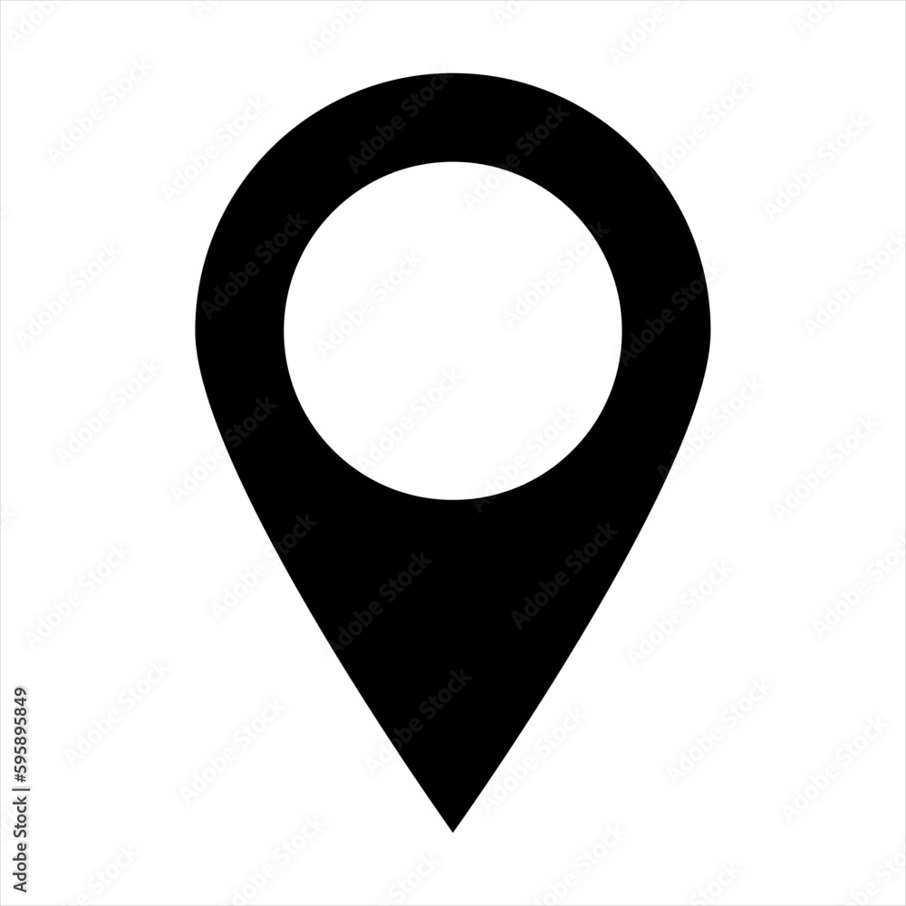 Black pin icon. Modern map marker. Symbol for website design, logo, app, UI. Vector illustration, EPS10 Black pin icon. Modern map marker. Symbol for website design, logo, app, UI. Vector illustration, EPS10