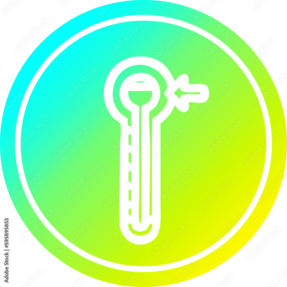 high temperature circular icon with cool gradient finish high temperature circular icon with cool gradient finish