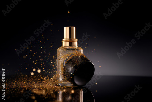 Luxury cosmetic product background. Illustration AI Generative.