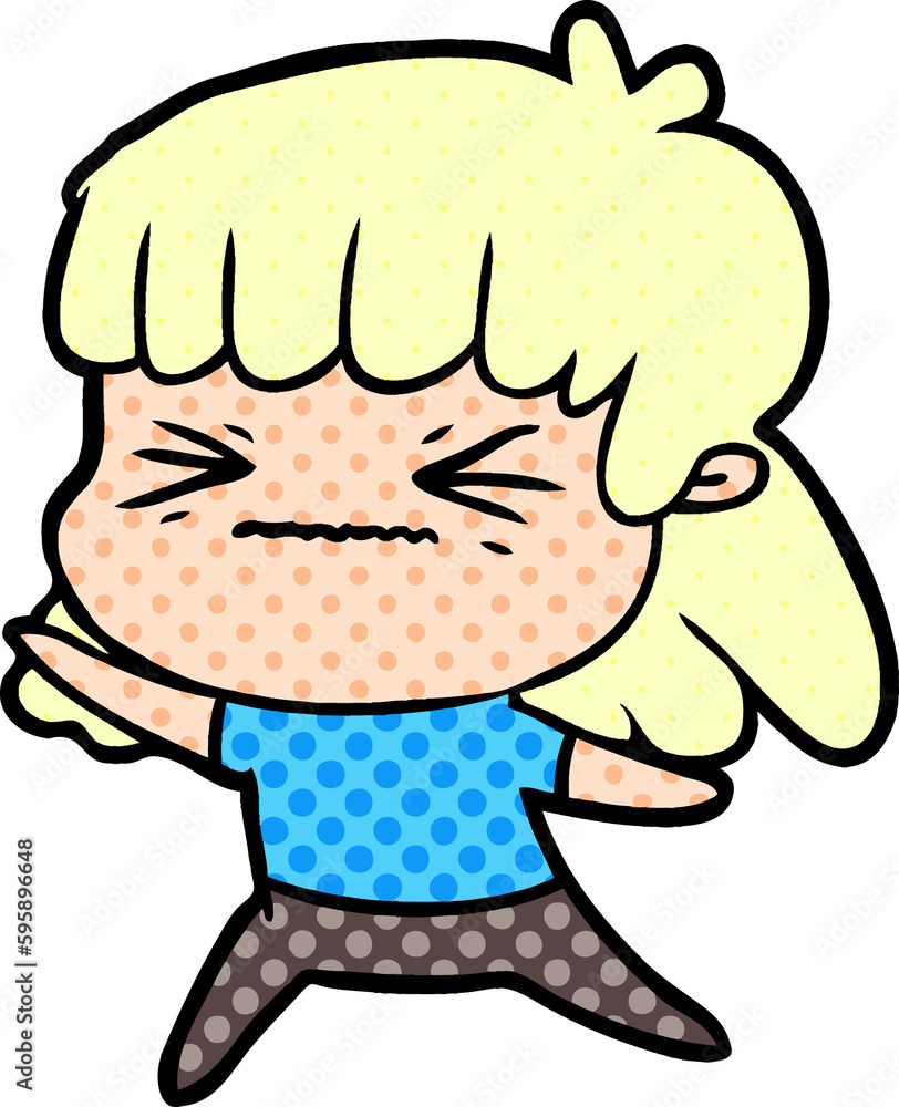 cartoon angry girl cartoon angry girl