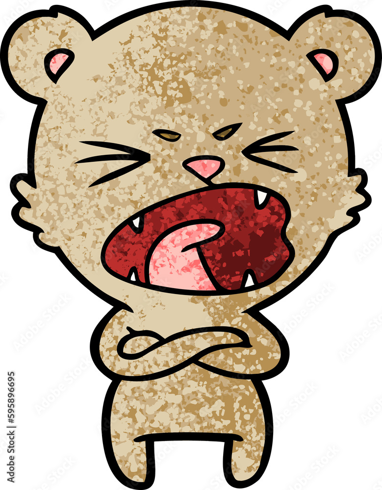 angry cartoon bear shouting angry cartoon bear shouting