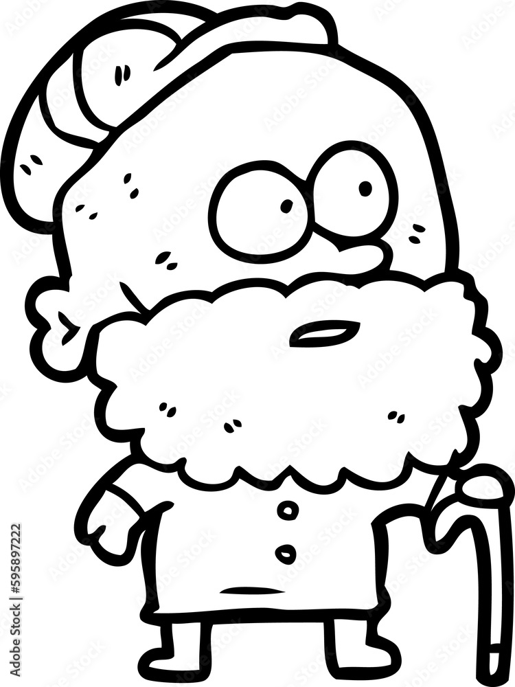 old line drawing of a man with walking stick and flat cap old line drawing of a man with walking stick and flat cap