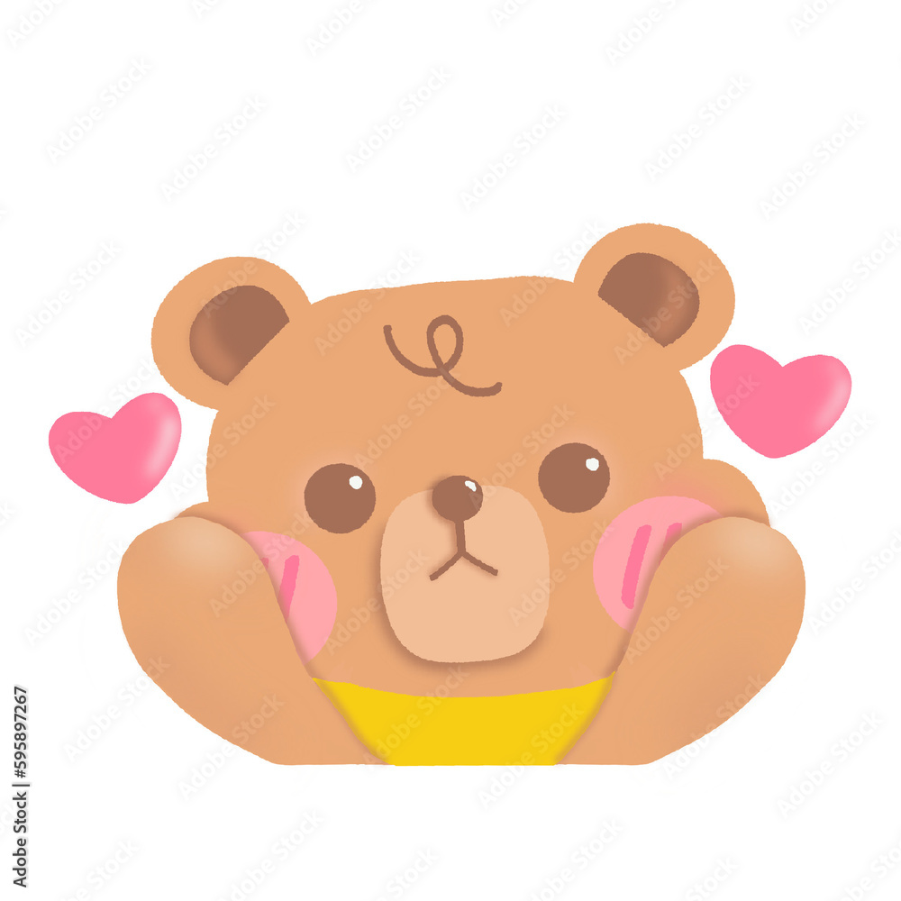 Obraz premium teddy bear with heart