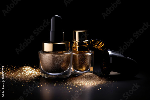 Luxury cosmetic product background. Illustration AI Generative.