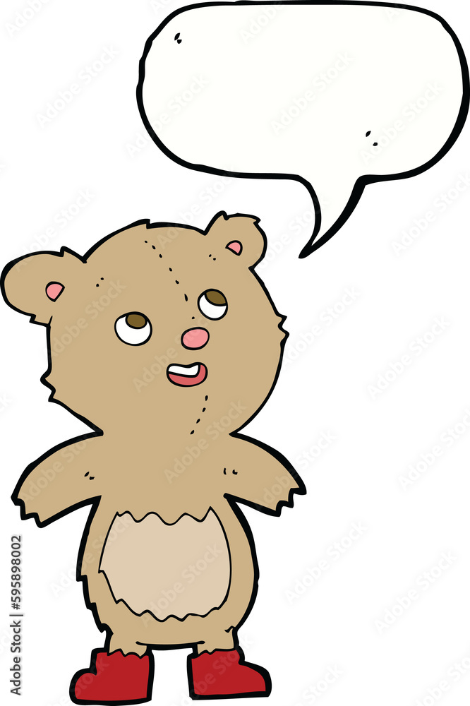 cartoon teddy bear with speech bubble cartoon teddy bear with speech bubble
