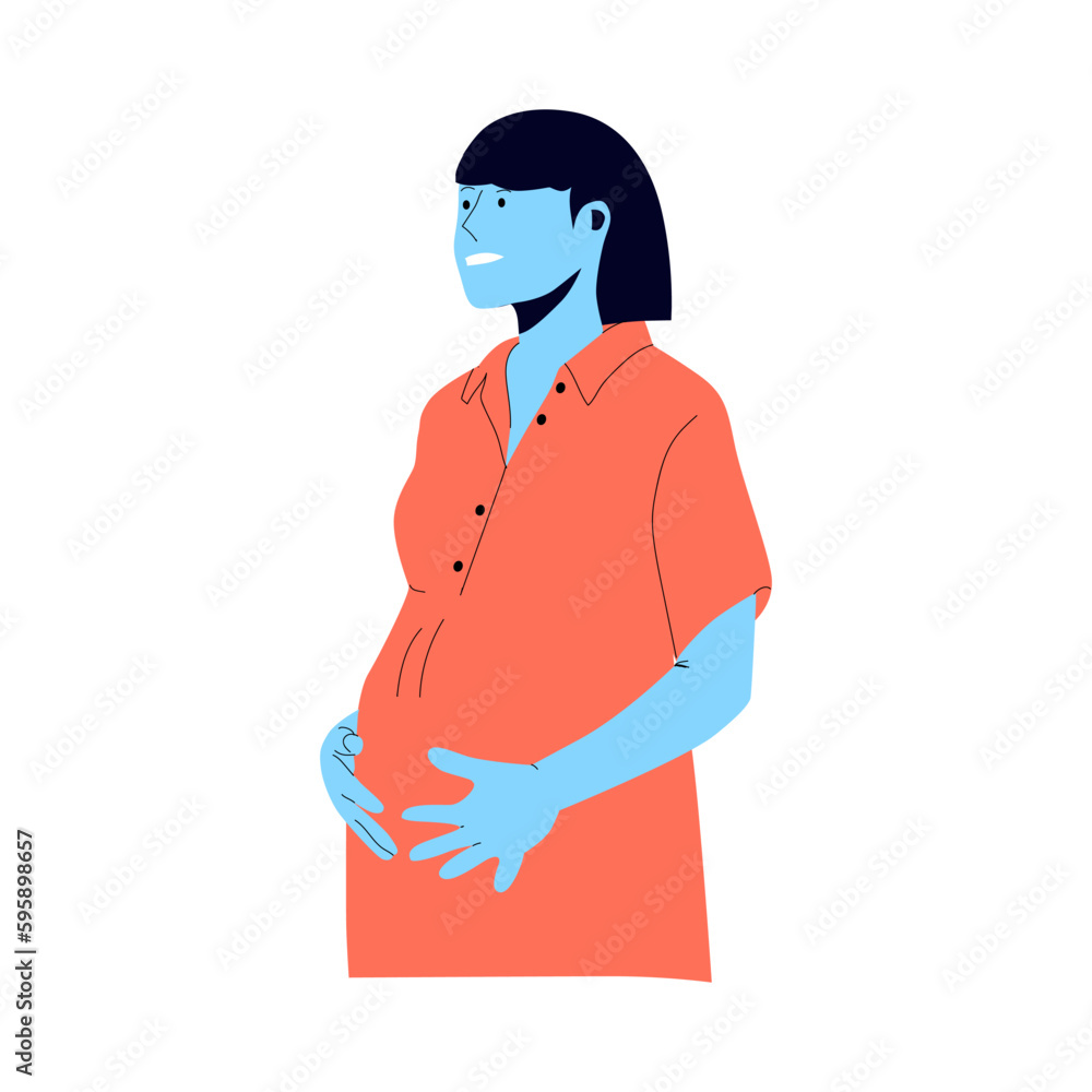 pregnant woman flat design