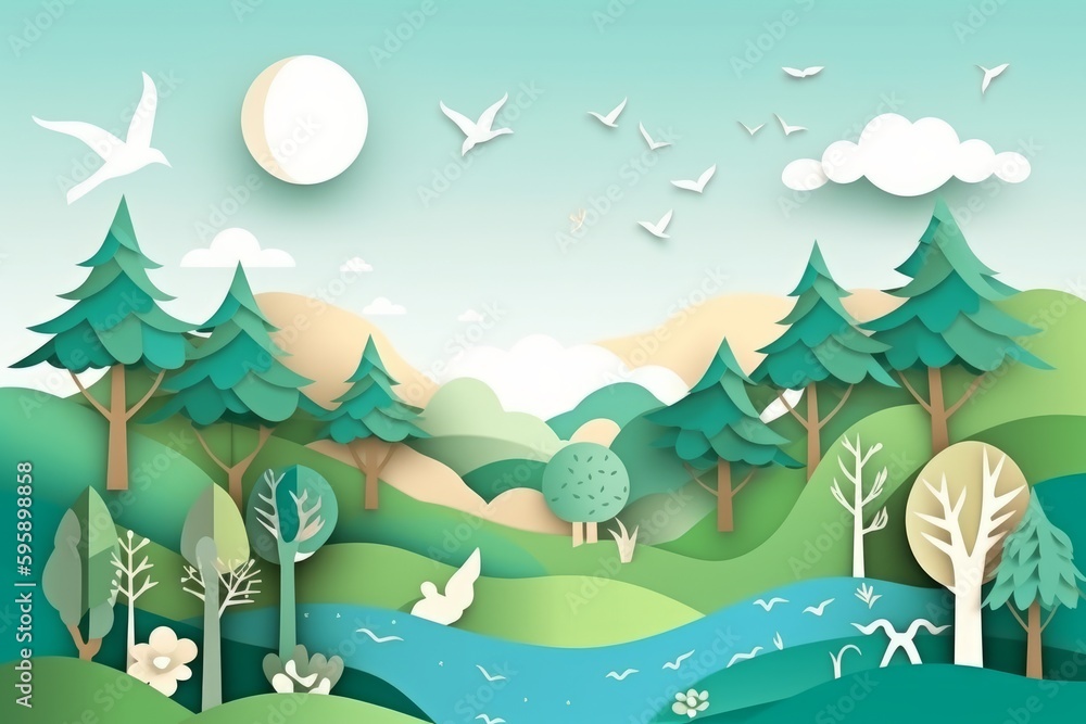 Celebrate Earth Day with this Generative AI paper cut style stock photo. The beautiful paper illustrations showcase the importance of saving our planet.
Celebrate Earth Day with this Generative AI paper cut style stock photo. The beautiful paper illustrations showcase the importance of saving our planet.
